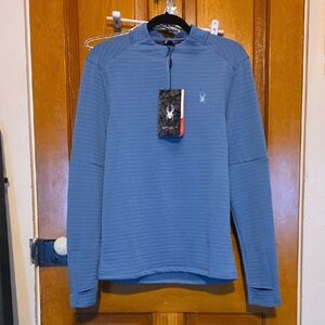 Spyder Blue Textured Pullover